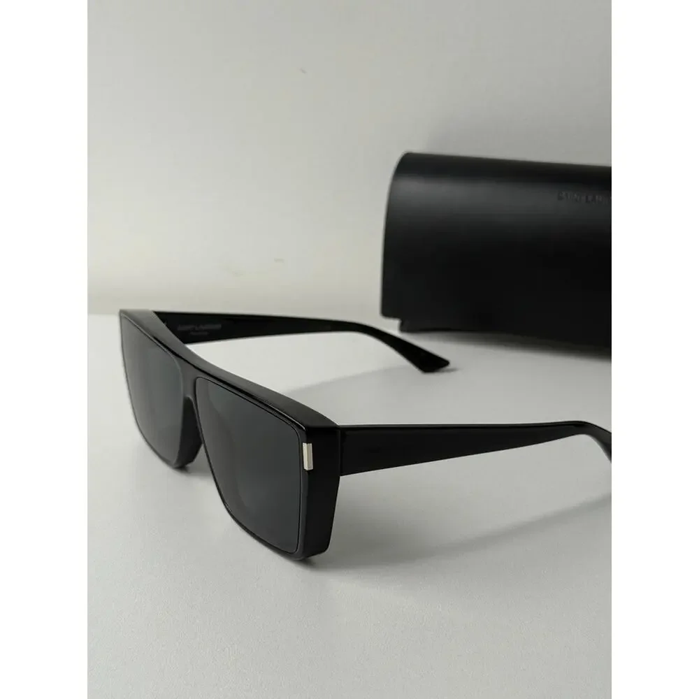 NEW Saint Laurent SL756 Black Flat Top Sunglasses $565